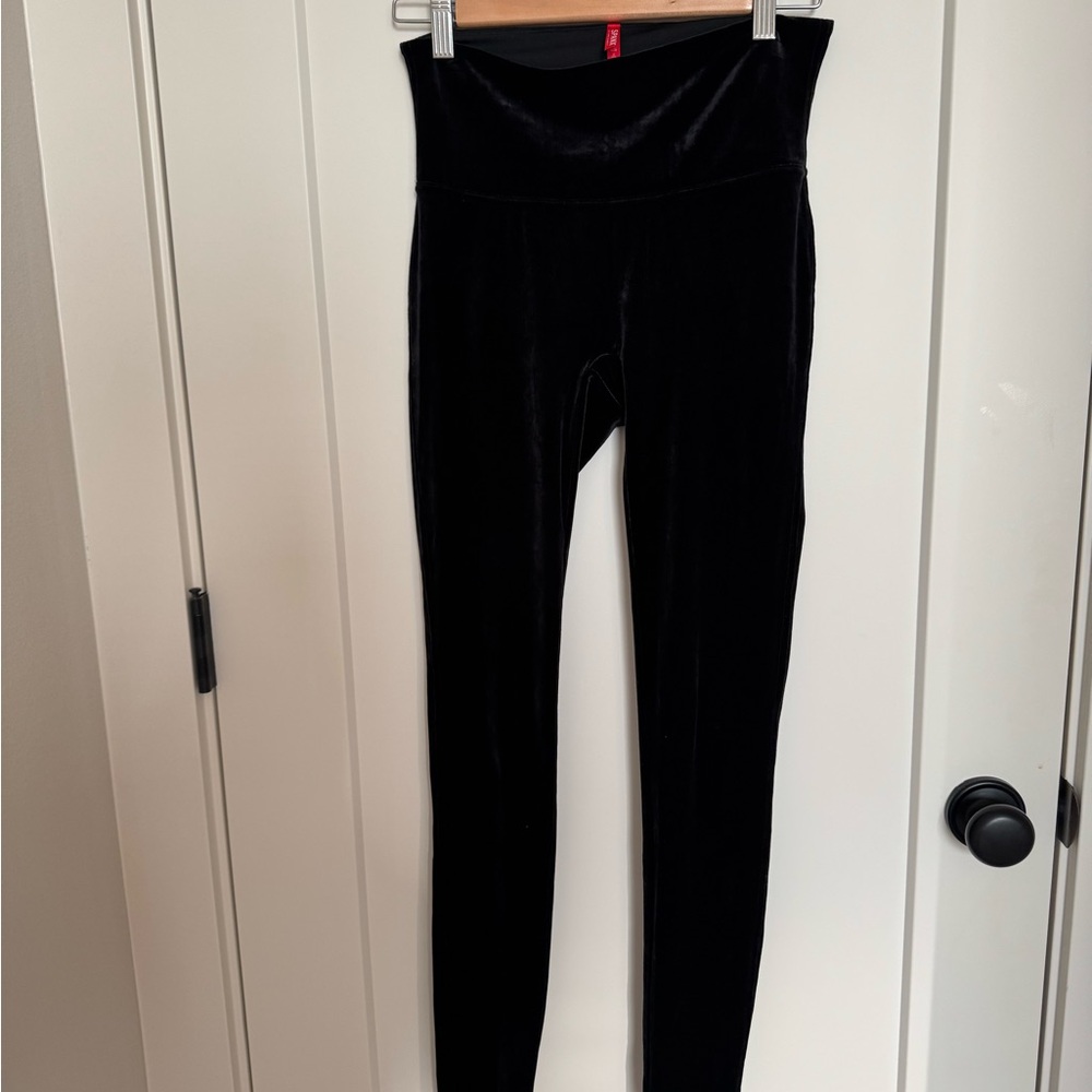 SPANX Black Velvet Leggings